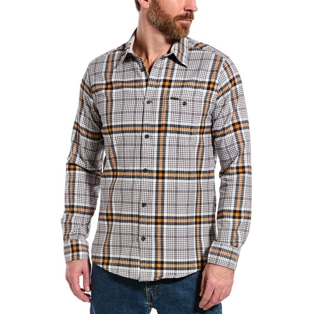 Point Zero Mens  Light Brush Flannel Shirt, Grey